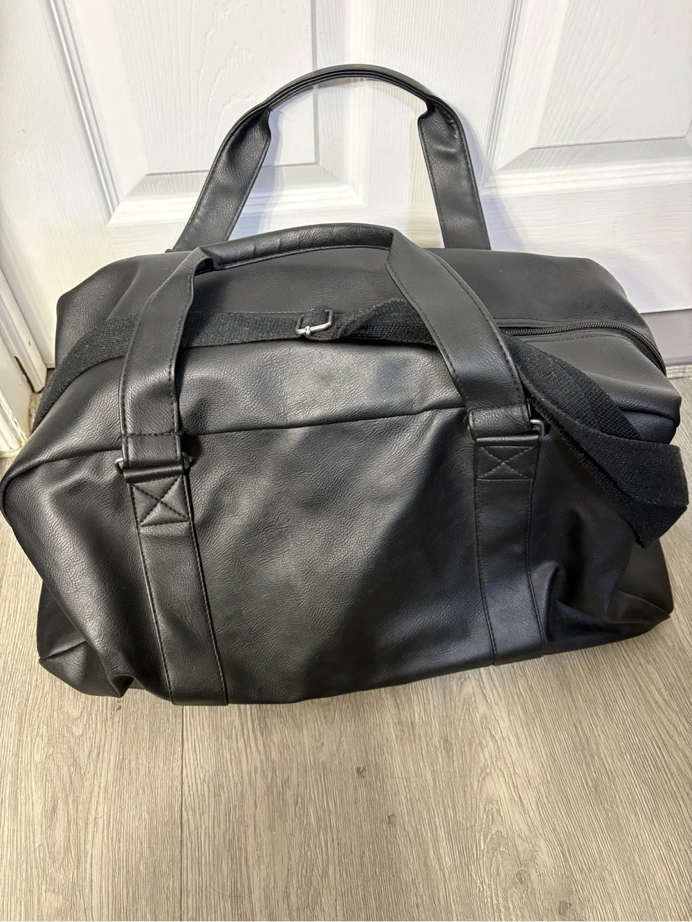 Brooklyn Embroidered Black Travel Duffel Bag - Men